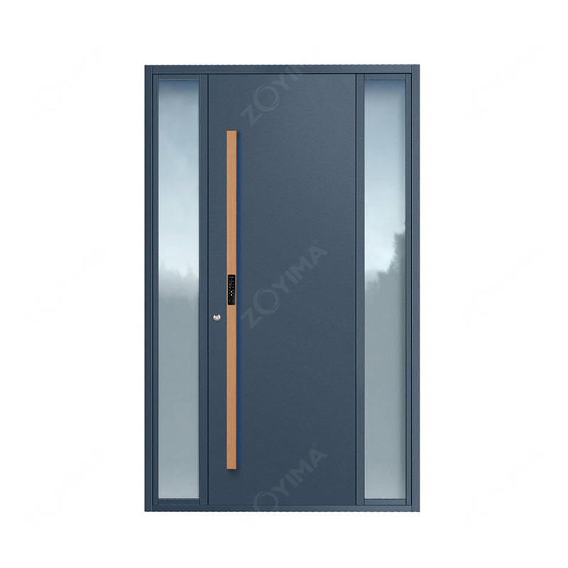 ZYM-P611 أبواب مفردة متينة من الحديد المطاوع
